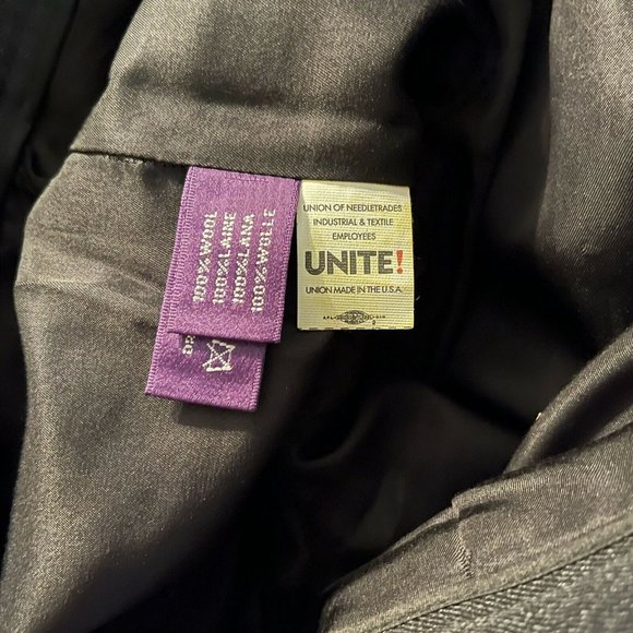 Ralph Lauren Collection Vintage Women Wool Stirrup Pant 2 Purple Label USA Union - Picture 9 of 10